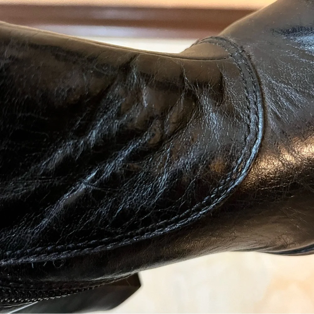 Børn genuine leather heeled moto ankle boots, women’s size 8.5 - Picture 9 of 15